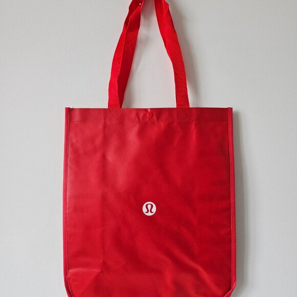 3 x New LULULEMON 1 Black, 1 Red, 1 White LOGO Reusable Shopping Bags Large - Picture 4 of 7